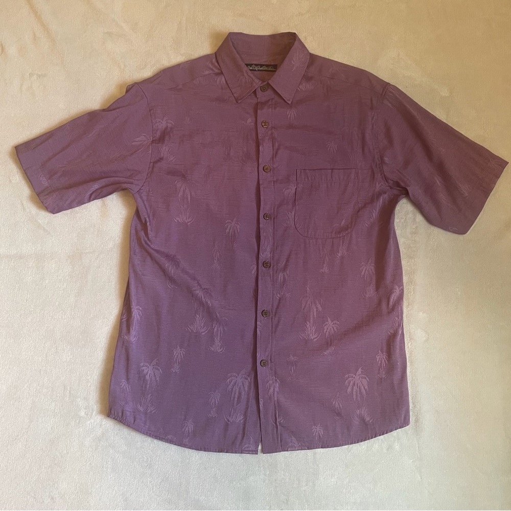 Duke Kahanamoku Sz M Purple Casual Button Down Shirt